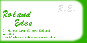 roland edes business card